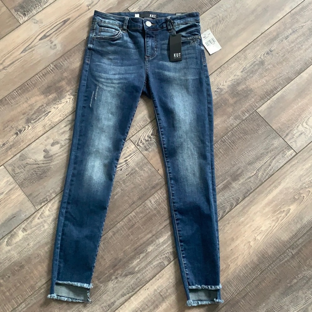Kut from the Kloth Connie ankle skinny jean with step hem, Size 2